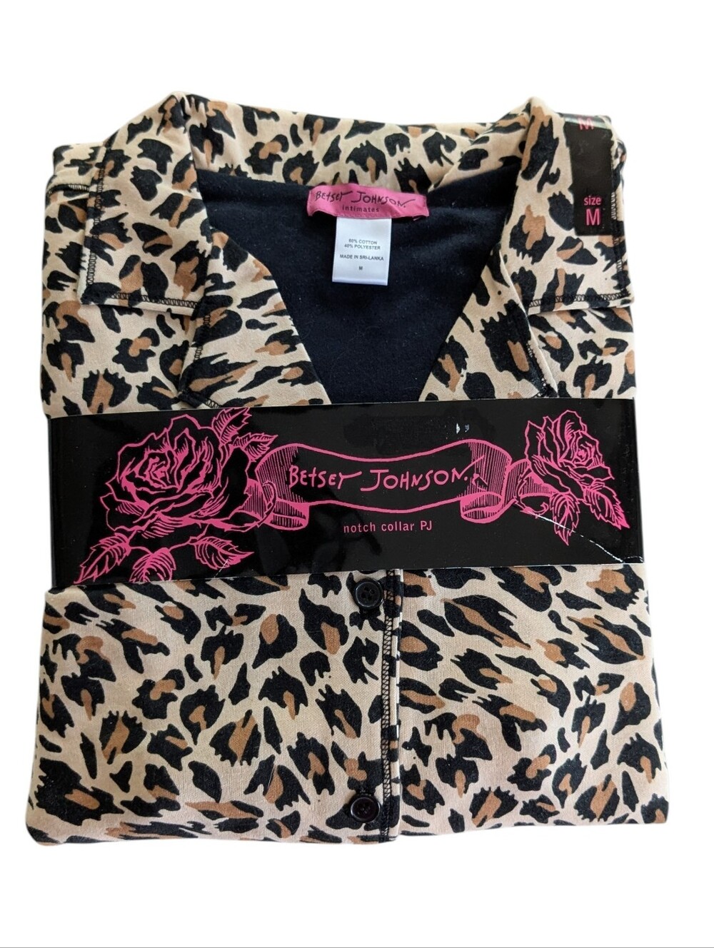 Betsey Johnson Animal Print Pajamas Size Medium